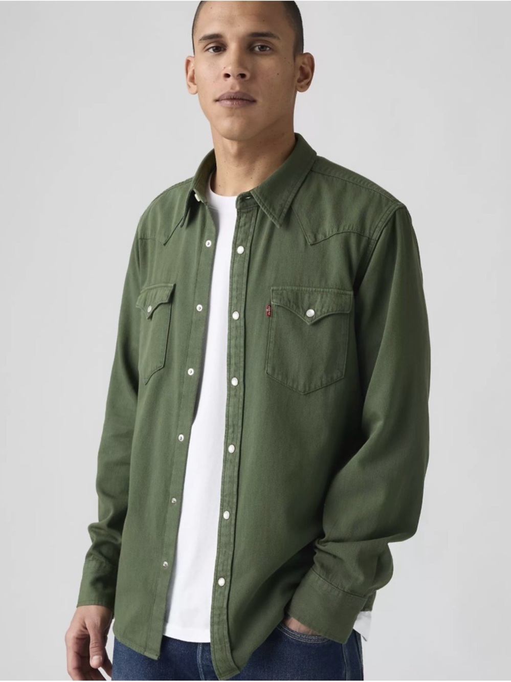 Levi’s Classic Western Green Long Sleeve Shirt Men’s Size 2XL